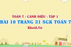 Bài 10 trang 31 SGK Toán 7 tập 1 Cánh Diều